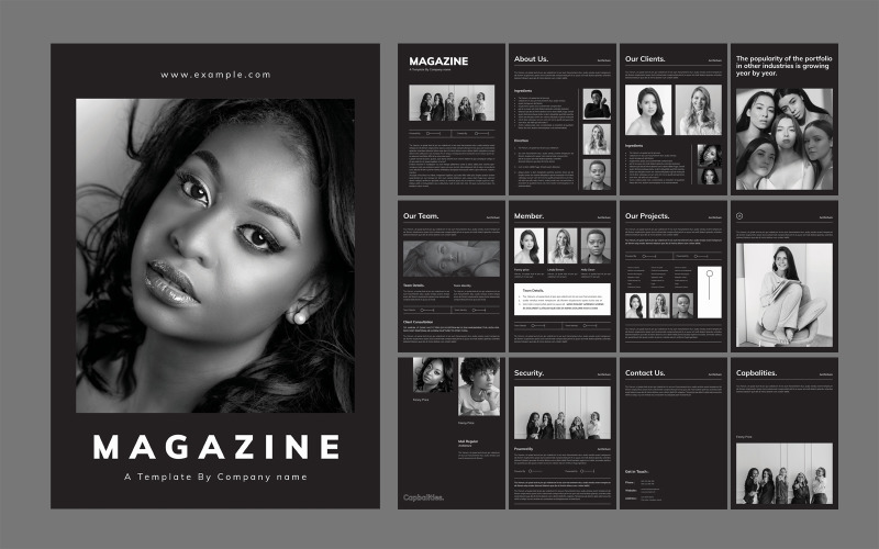 Magazine InDesign Template Magazine Template
