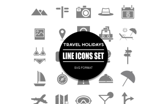 Travel Icon Bundle Holiday Icons Set