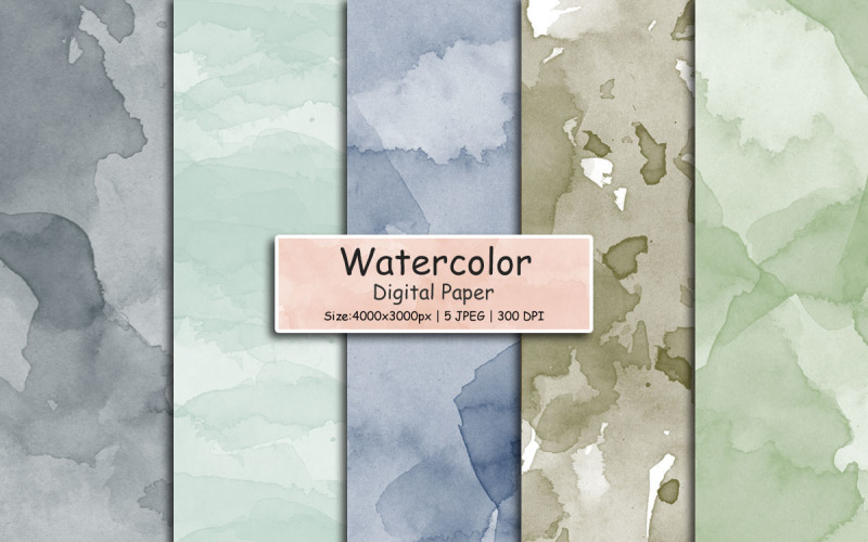 Abstract splash watercolor textured background, Watercolor Digital Paper, Digital Scrapbook Paper Background