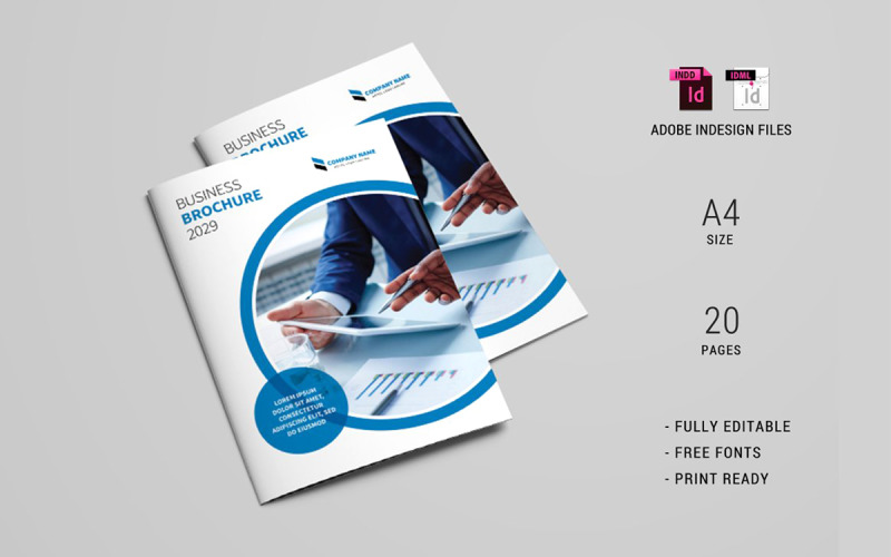 Business Brochure Template (20 pages, A4) Magazine Template