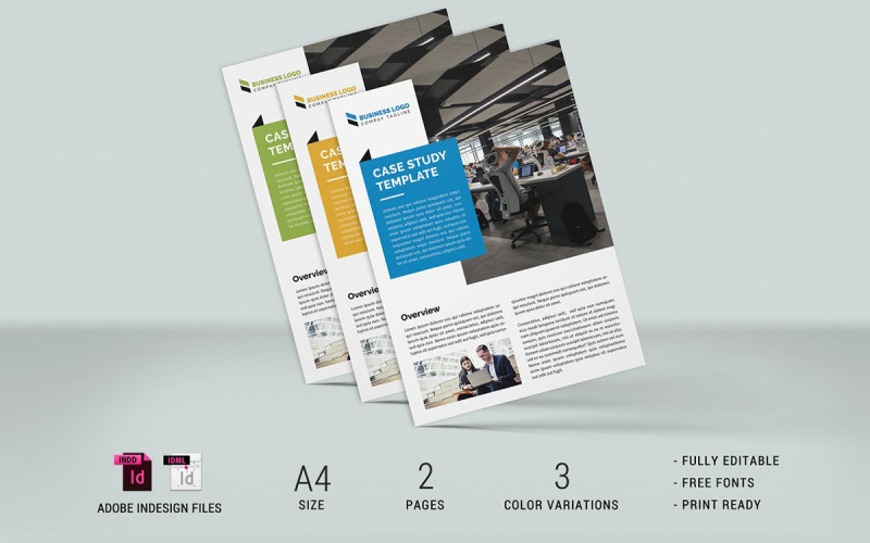 Business Case Study Template (A4, 2 pages) Magazine Template