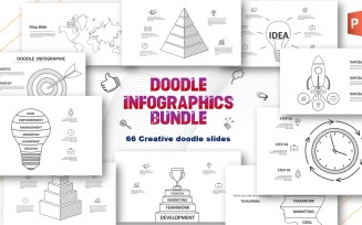 Doodle infographics bundle in PowerPoint