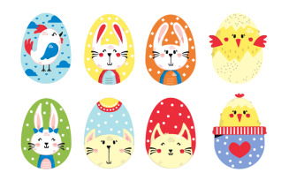 Easter Egg Characters Illustration
