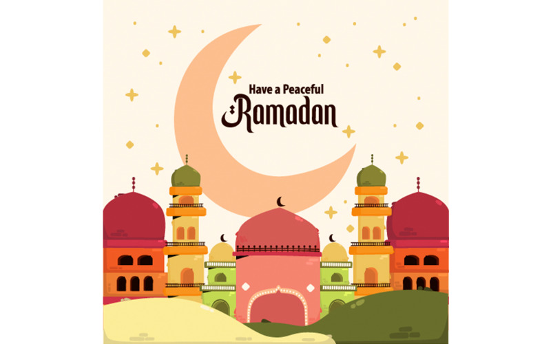 Islamic Ramadan Greeting Illustration