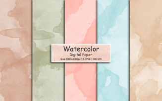 Nature watercolor digital paper background, Abstract paint splatter texture background