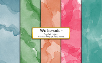 Pastel Watercolor digital paper, Paint splatter texture background, colorful watercolor background