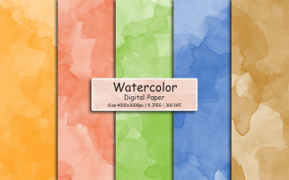 Pastel Watercolor splash digital paper, colorful paint splatter texture background, scrapbook papers