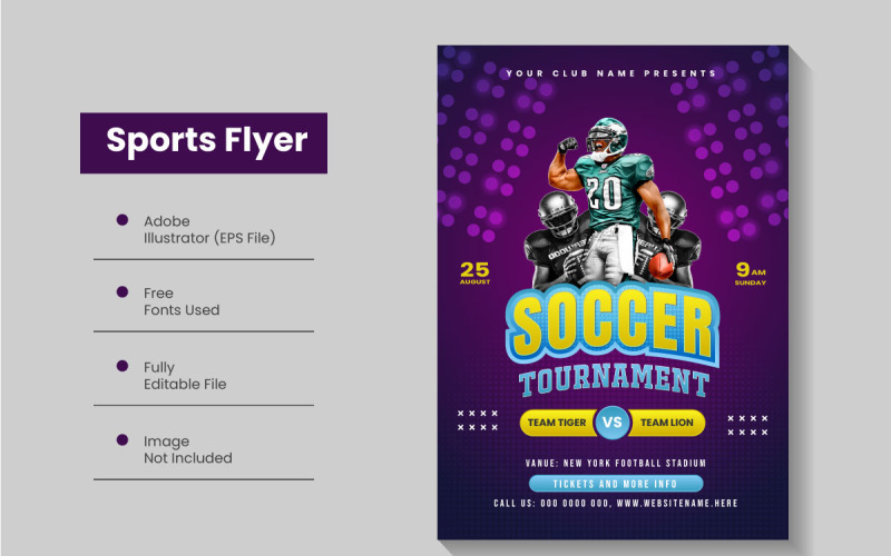 Abstract Soccer championship tournament poster design and sports event flyer template Corporate Identity