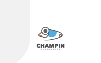 Chameleon pin simple logo template