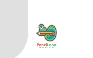 Chamleon pencil simple logo template