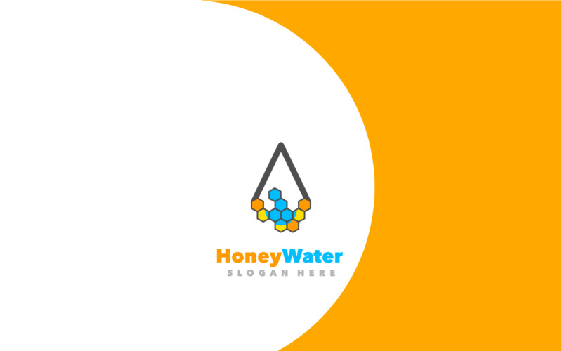 Honey water drop simple logo Logo Template