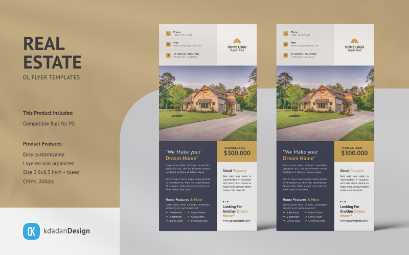 Real Estate DL Flyers Vol 60 Corporate Identity