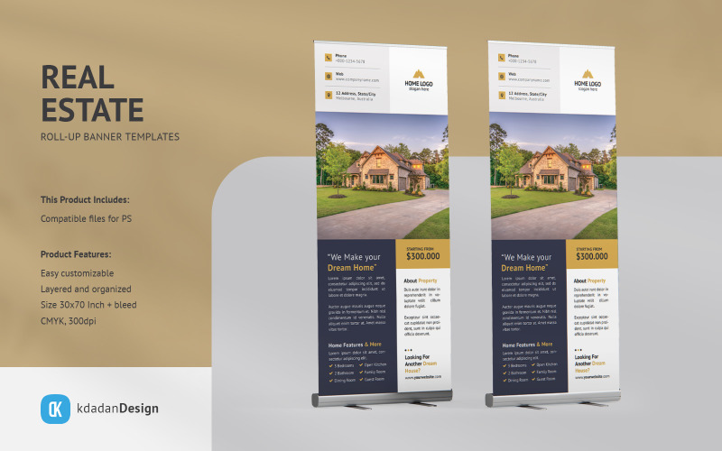 Real Estate Roll Up Banner Vol 033 Corporate Identity