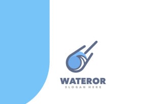 Water drop simple logo template