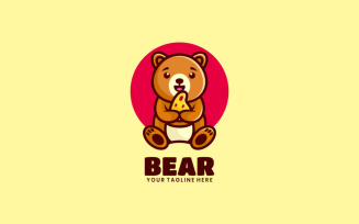 Bear Mascot Cartoon Logo Template