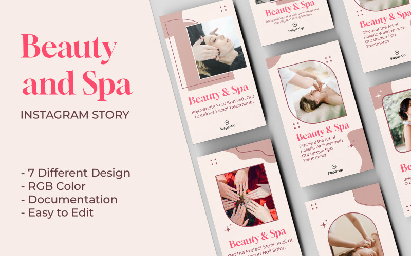 Beauty and Spa Instagram Story Bundle Corporate Identity
