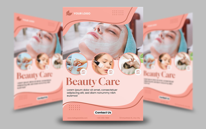 Beauty Care Flyer Template Corporate Identity