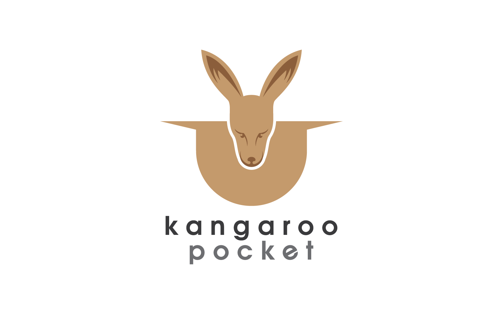 Canguro ilustración logo plantilla vector diseño plano