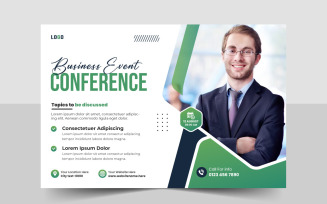 Corporate business technology evenet conference flyer and event invitation banner template design