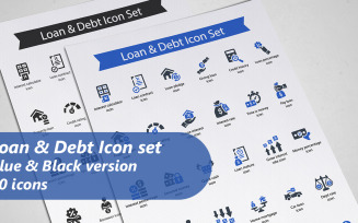 Loan & Debt Icon Set Template