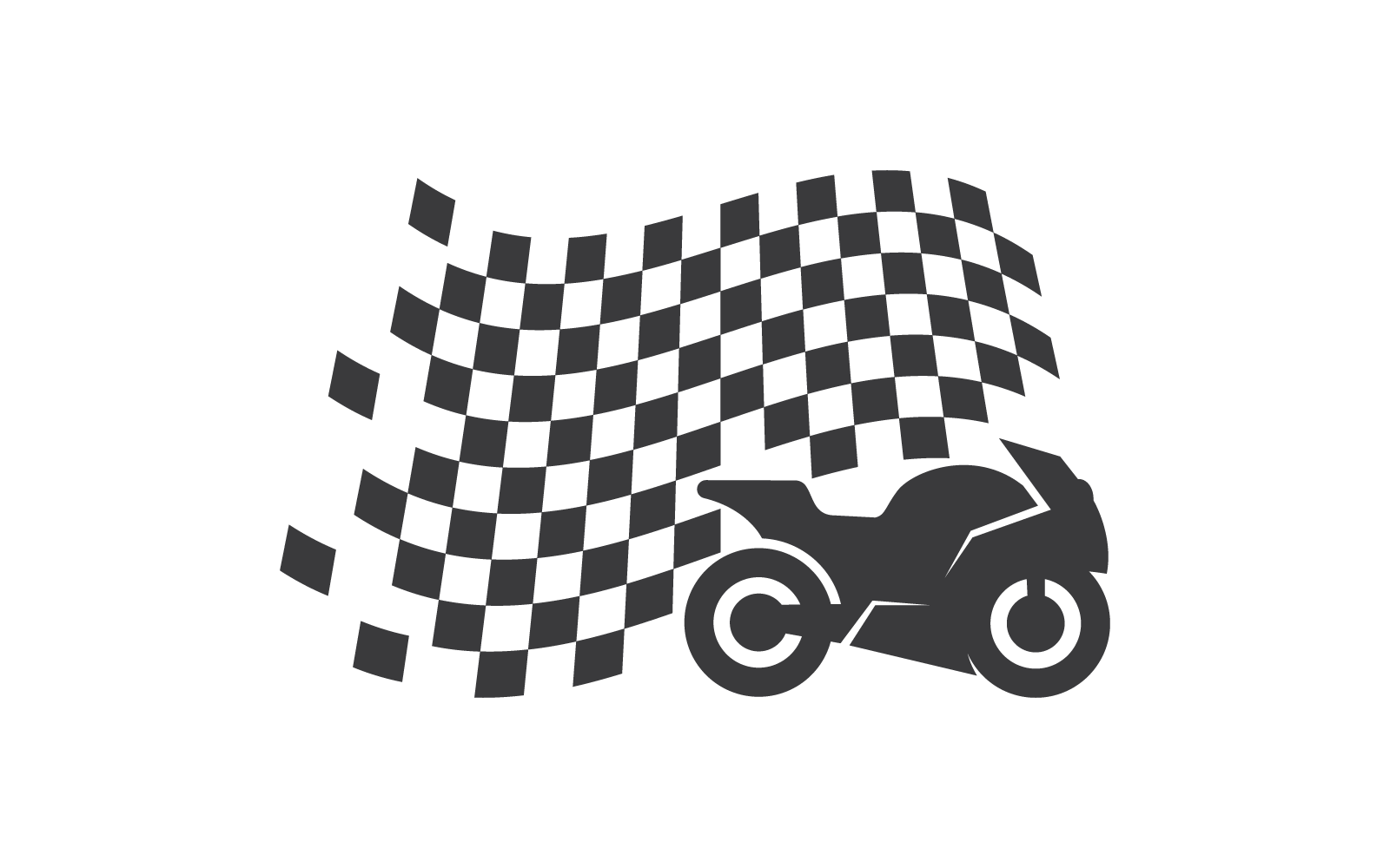 Motor sport logo ontwerp vector pictogram plat