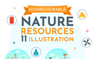 11 Non Renewable Sources of Energy Illustration