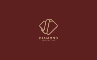 Diamond Line Art Logo Design