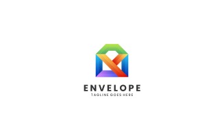 Envelope Gradient Colorful Logo