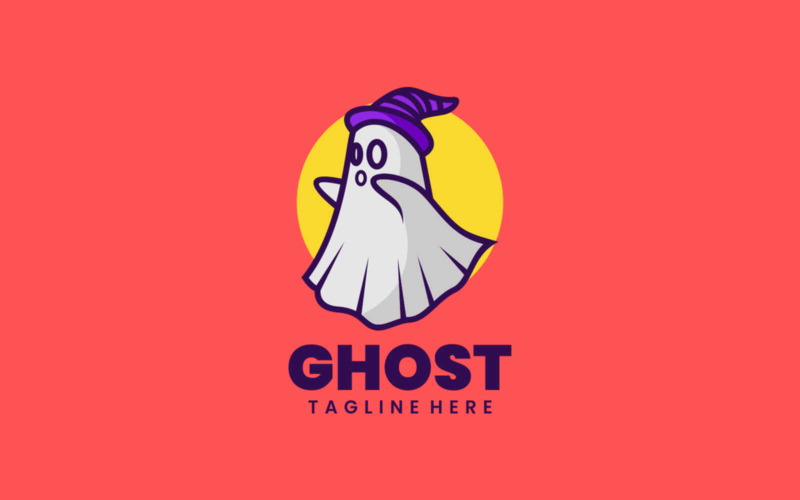 Ghost Cartoon Logo Design Logo Template