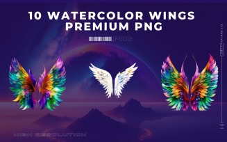 Watercolor Wings Premium PNG