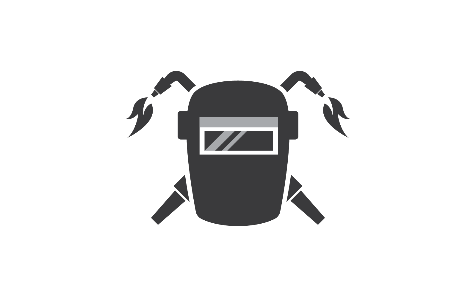 Welder mask logo illustration vector flat design template