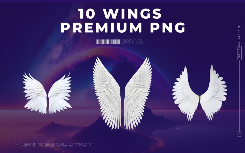 Angel's Wings Premium PNG Clipart Vol. 1 Background