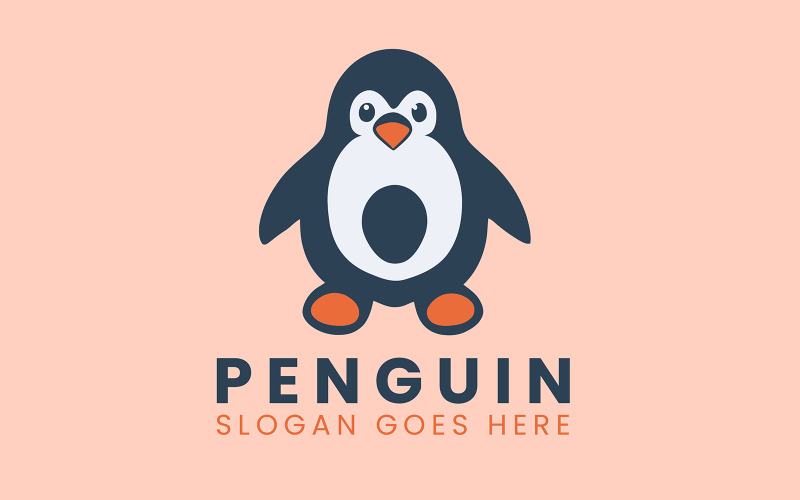 Cute Simple Penguin Logo Ready To Use Design Template Logo Template