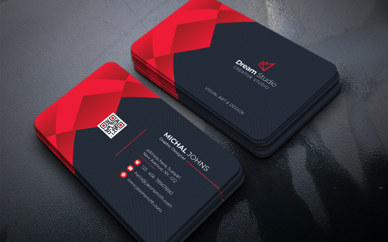 Personal or Office Business Card Template v.171 Corporate Identity