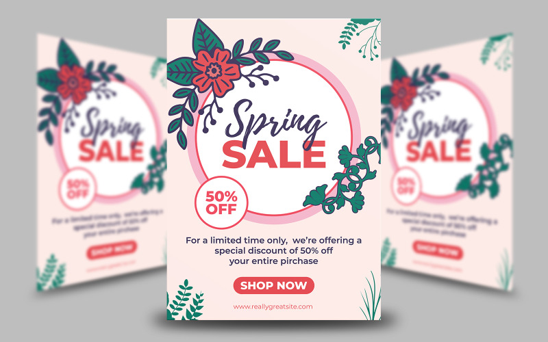 Spring Sale Flyer Template Corporate Identity