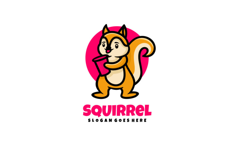 Squirrel Mascot Cartoon Logo 1 Logo Template