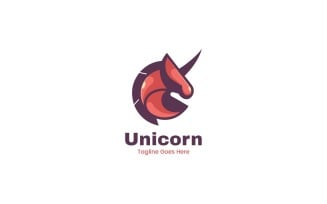 Unicorn Simple Mascot Logo 1