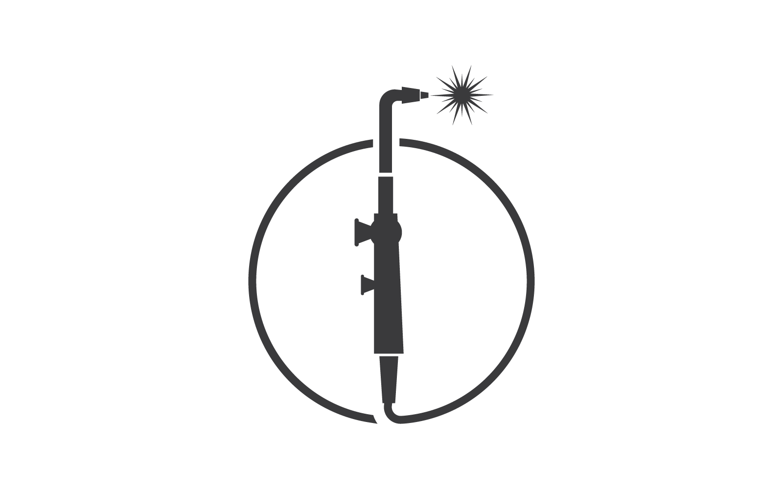 Welding spark logo illustration vector flat design template