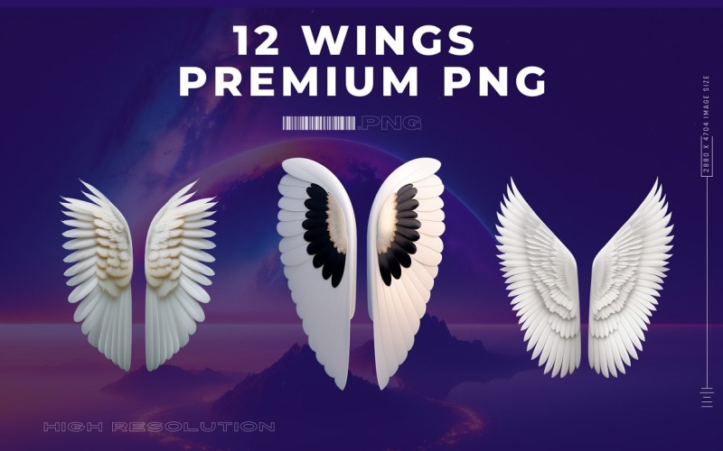 Angel's Wings Premium PNG Clipart Vol.4 Background