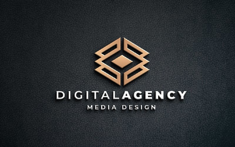 Digital Agency Media and Design Logo Logo Template