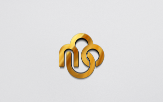 Luxury gold 3d logo mockup