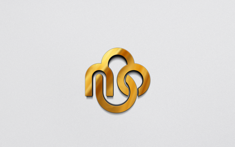 Luxury gold 3d logo mockup Product Mockup