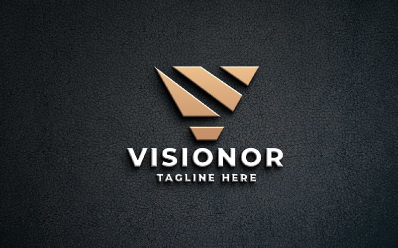 Visionor - Letter V Logo Temp Logo Template