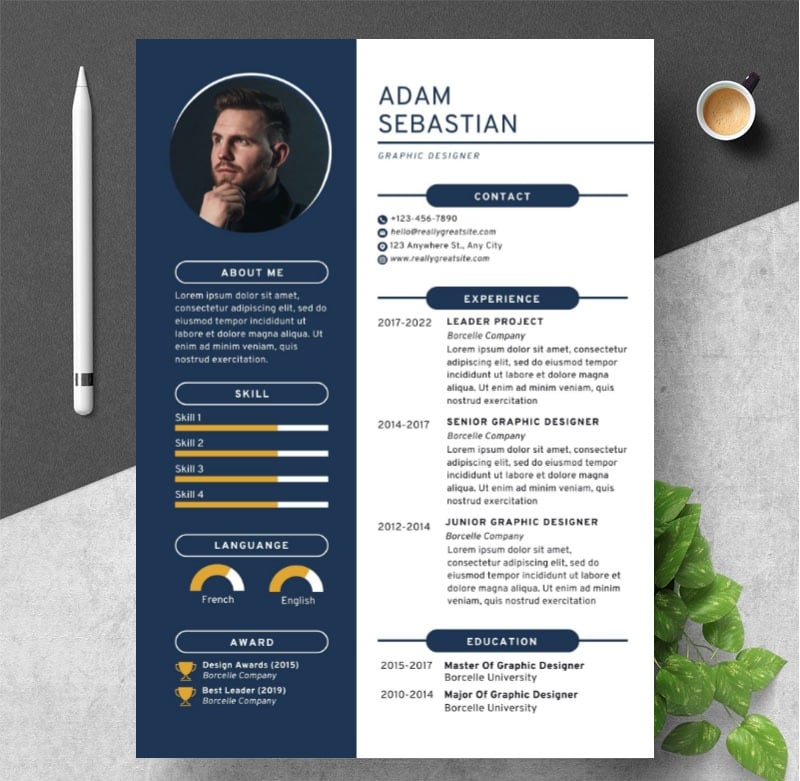 Template #323302 Cv Resume Webdesign Template - Logo template Preview