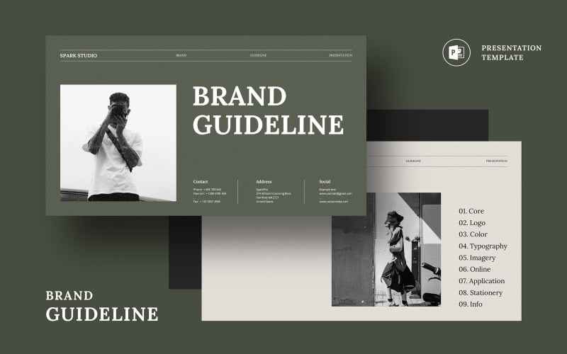Corporate Brand Guideline Presentation PowerPoint Template