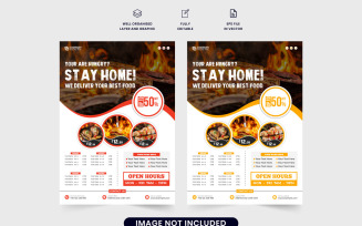 Culinary business promotion flyer vector