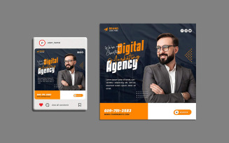 Marketing Agency Instagram and Facebook Post Banner Template