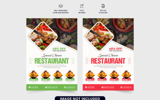 Restaurant advertisement flyer vector