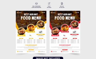 Restaurant promotion flyer template vector