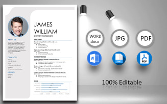 Simple Attractive Professional Printable Resume Template